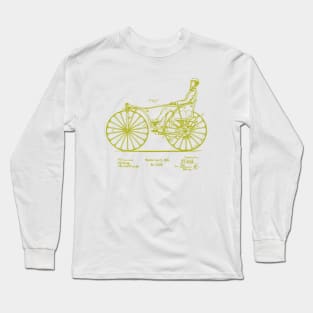 Bicycle Art Gift 1869 Velocipede Patent Long Sleeve T-Shirt